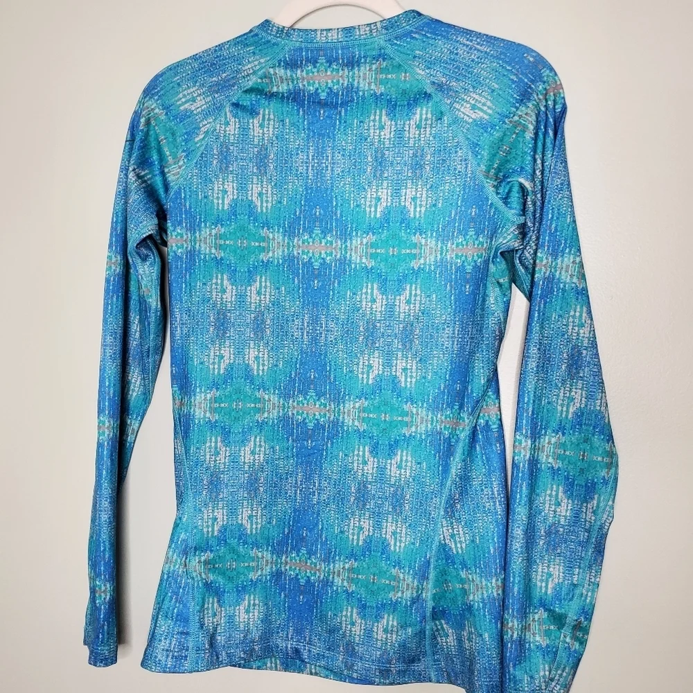 Nike Pro Combat Fitted Long Sleeve Top Size Medium Blue - Picture 5 of 5